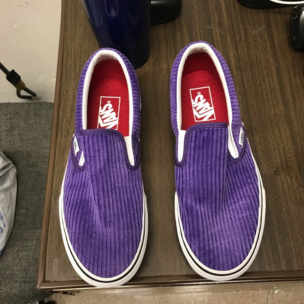 Purple corduroy vans